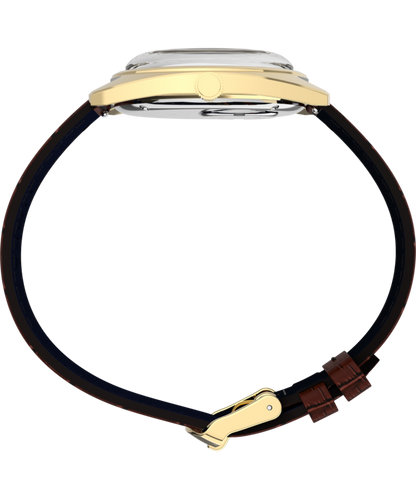 Timex Timex 1978 Day Date Fumé Reissue 37mm Leather Strap Watch
