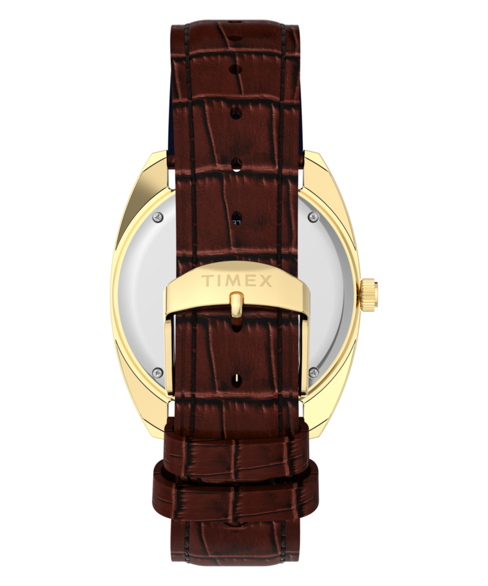 Timex Timex 1978 Day Date Fumé Reissue 37mm Leather Strap Watch