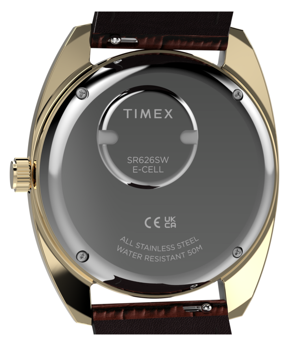 Timex Timex 1978 Day Date Fumé Reissue 37mm Leather Strap Watch