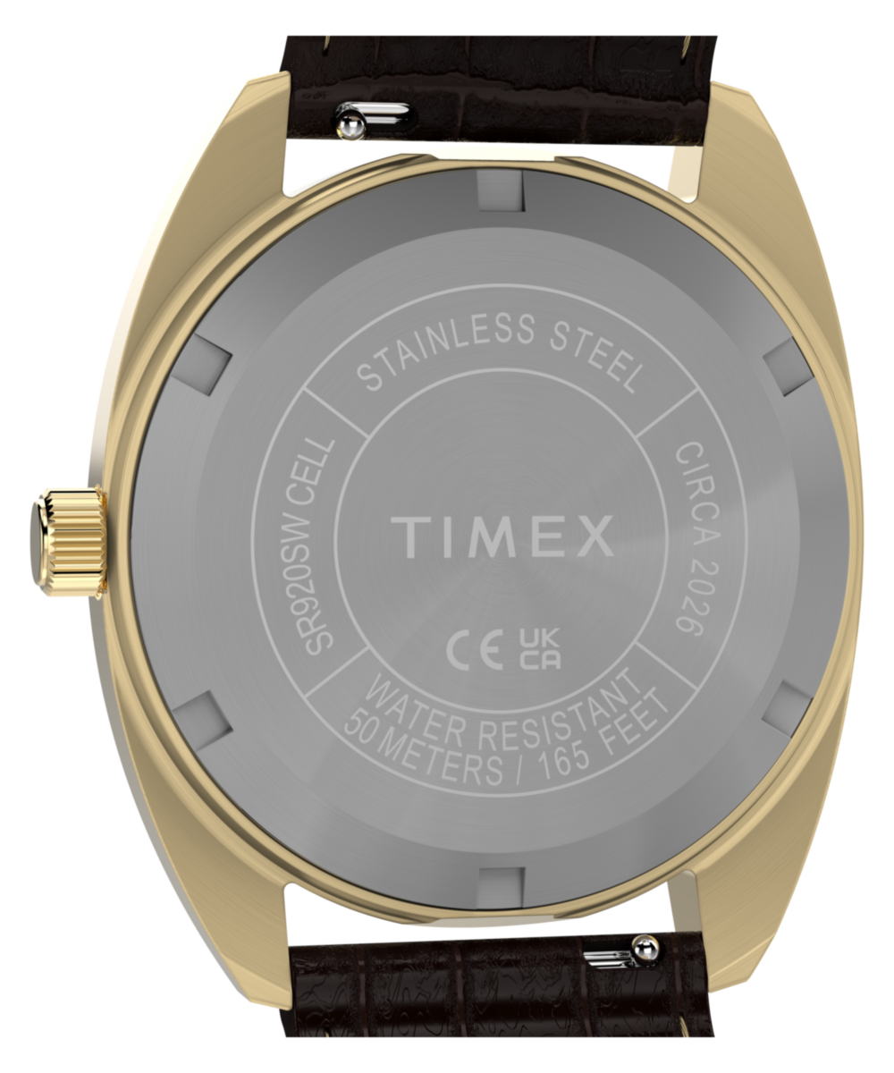 Timex Timex 1976 Rotary Phone Dial Reissue 37mm Leather Strap Watch
