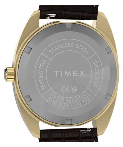 Timex Timex 1976 Rotary Phone Dial Reissue 37mm Leather Strap Watch