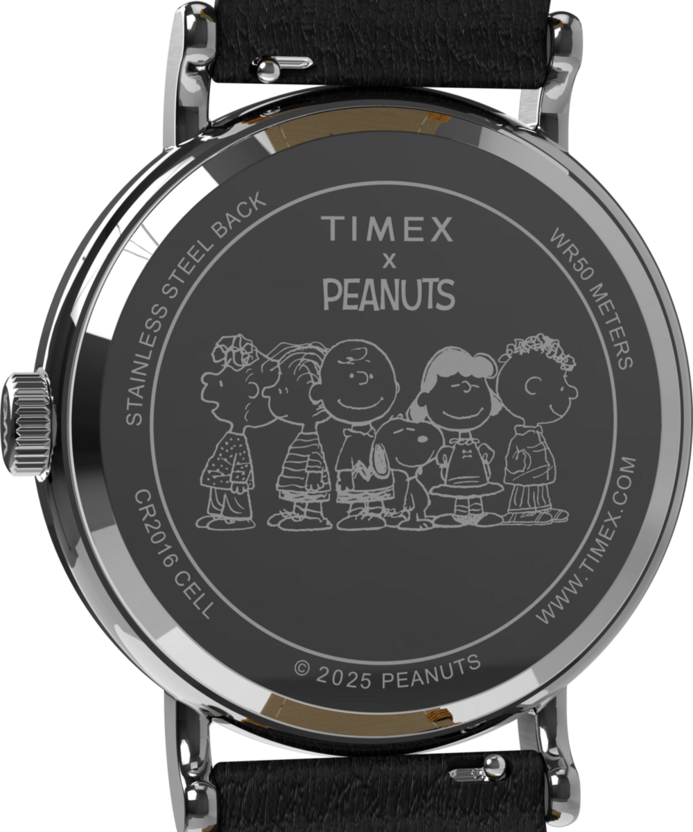 Timex Peanuts x Timex Weekender Pumpkin Dial 40mm Leather Strap Watch