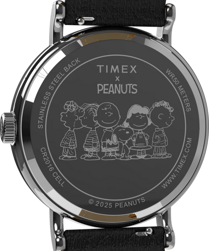 Timex Peanuts x Timex Weekender Pumpkin Dial 40mm Leather Strap Watch