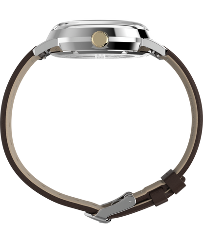 Timex Marlin Quartz GMT 40mm Leather Strap Watch