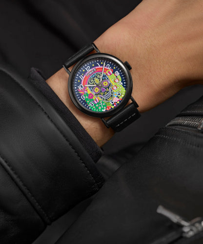 Timex Timex Weekender Day of the Dead 40mm Leather Strap Watch