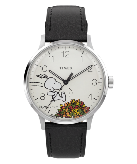 Timex Peanuts x Timex Waterbury Classic 40mm Leather Strap Watch