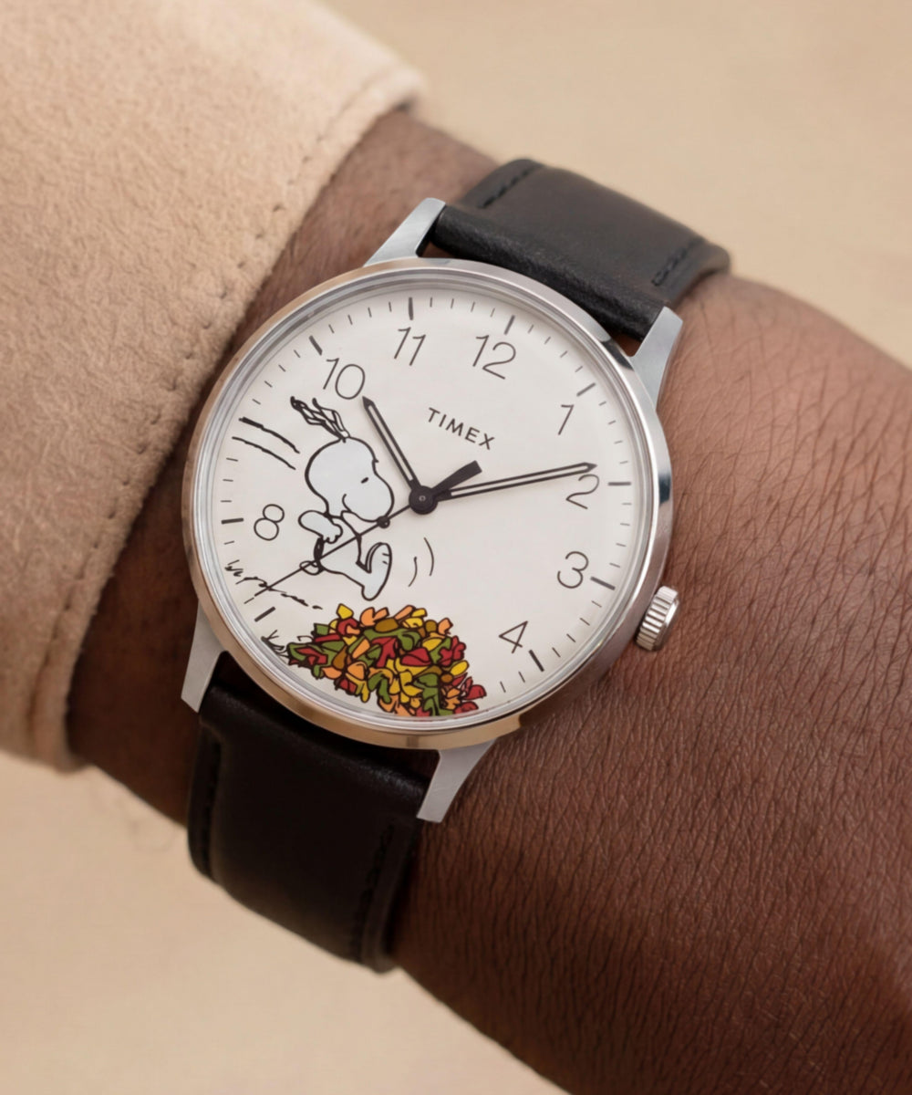 Timex Peanuts x Timex Waterbury Classic 40mm Leather Strap Watch