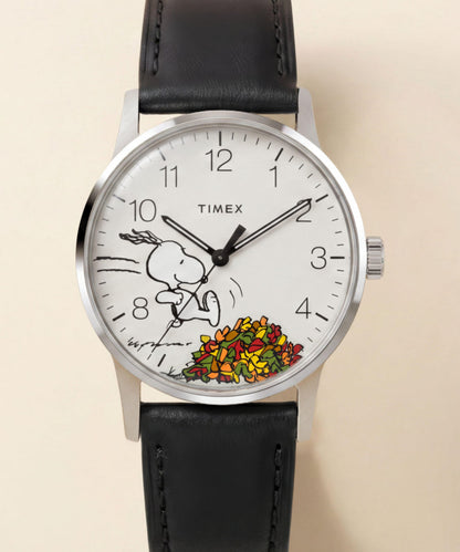 Timex Peanuts x Timex Waterbury Classic 40mm Leather Strap Watch