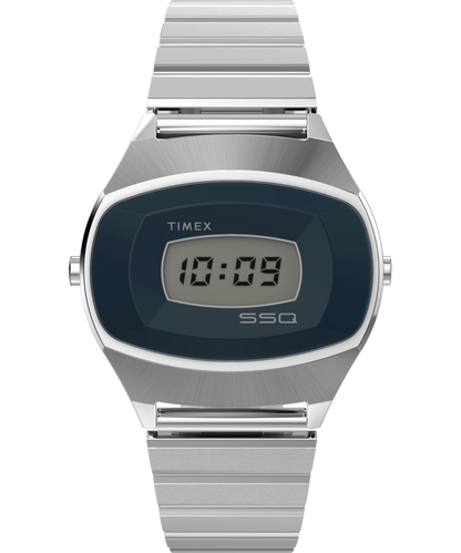 Timex Q Timex 1975 SSQ Digital Reissue 38mm Stainless Steel Bracelet Watch