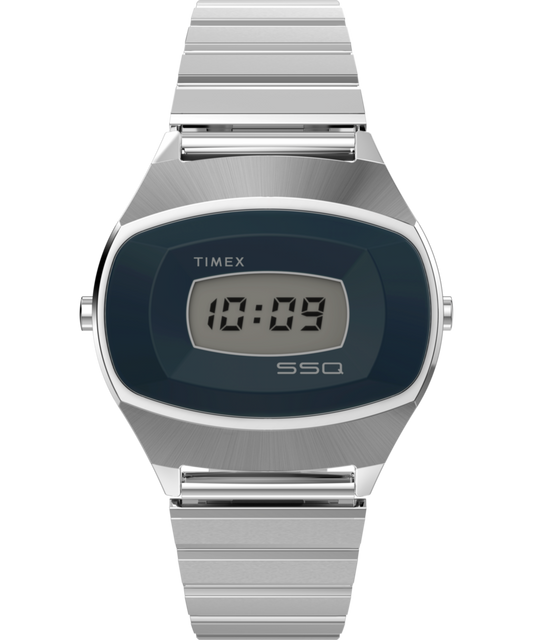 Timex Q Timex 1975 SSQ Digital Reissue 38mm Stainless Steel Bracelet Watch