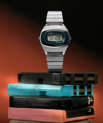 Timex Q Timex 1975 SSQ Digital Reissue 38mm Stainless Steel Bracelet Watch