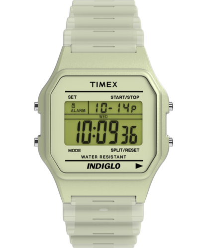 Timex Timex T80 Glow in the Dark 34mm Resin Strap Watch