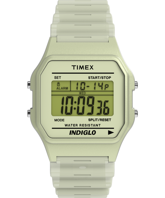 Timex Timex T80 Glow in the Dark 34mm Resin Strap Watch