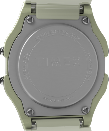 Timex Timex T80 Glow in the Dark 34mm Resin Strap Watch