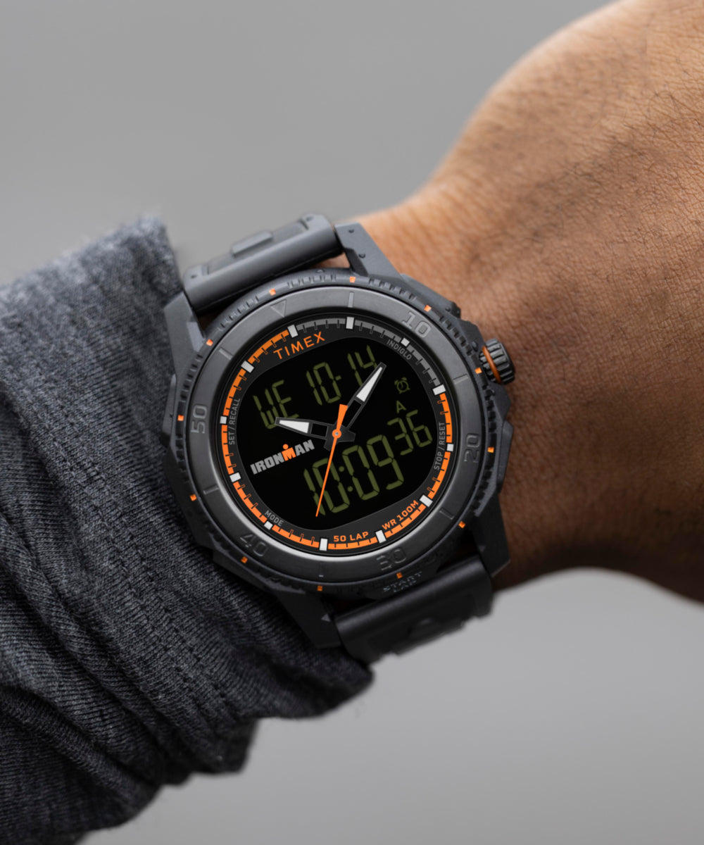 Timex TIMEX IRONMAN Adrenaline Ana-digi 46.5mm PU Strap Watch