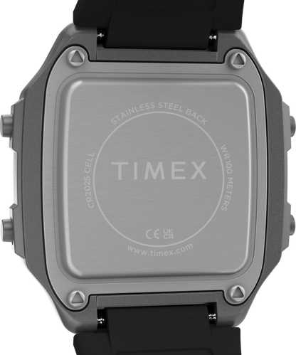 Timex World Time Digital 40mm Resin Strap Watch