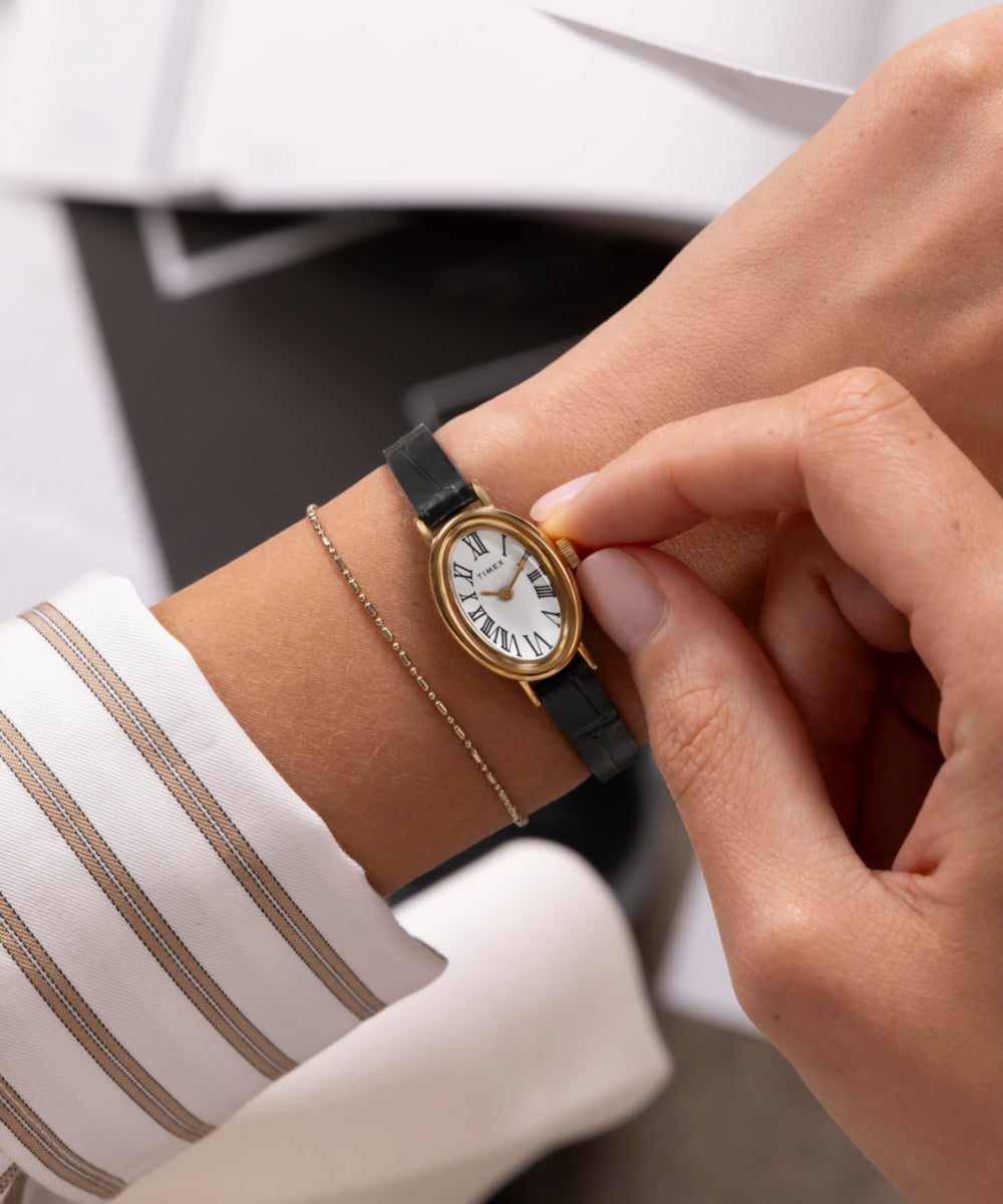 Timex Cavatina 19mm Leather Strap Watch