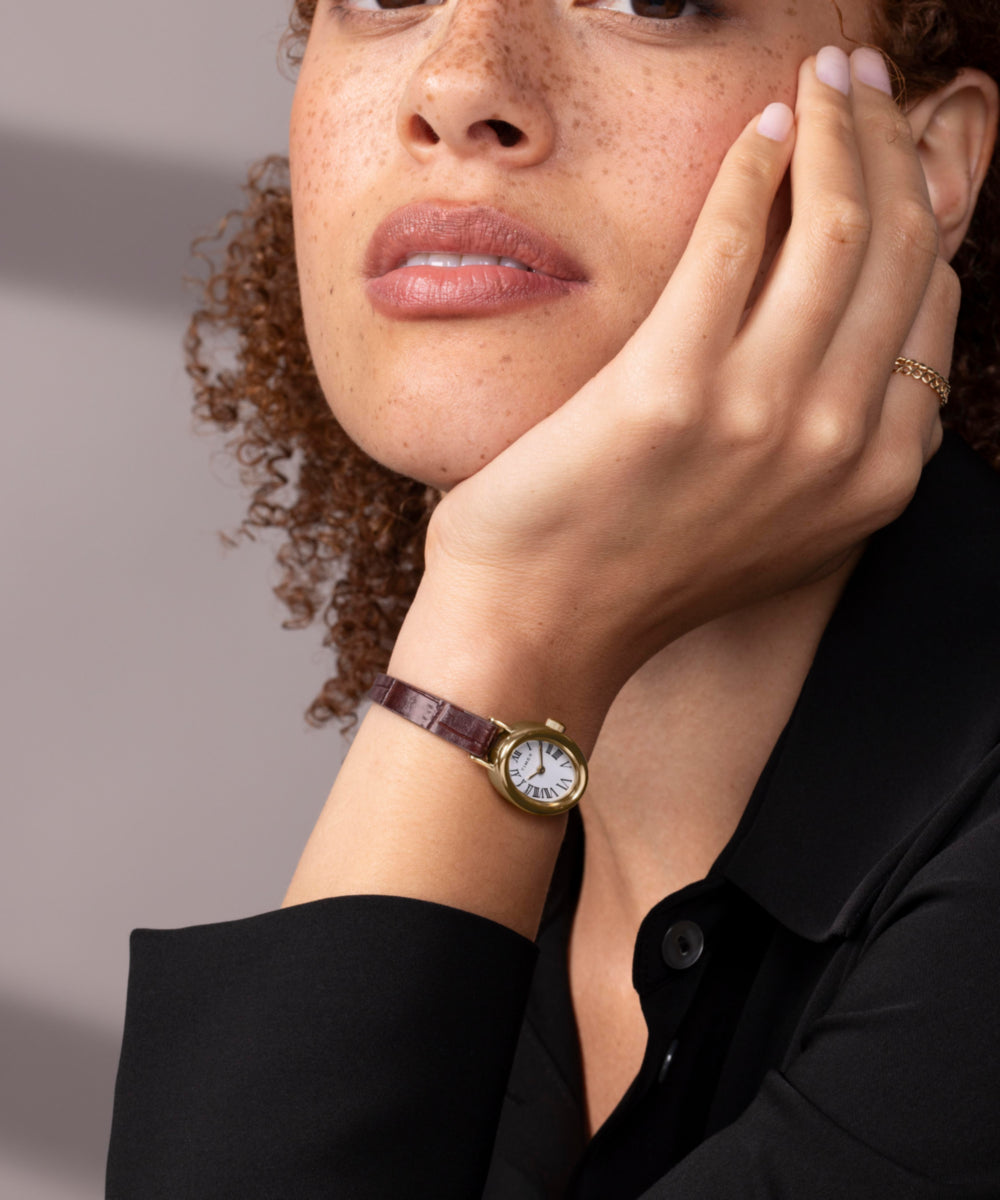 Timex Cavatina 19mm Leather Strap Watch