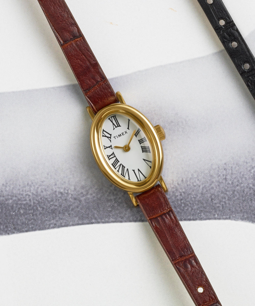 Timex Cavatina 19mm Leather Strap Watch