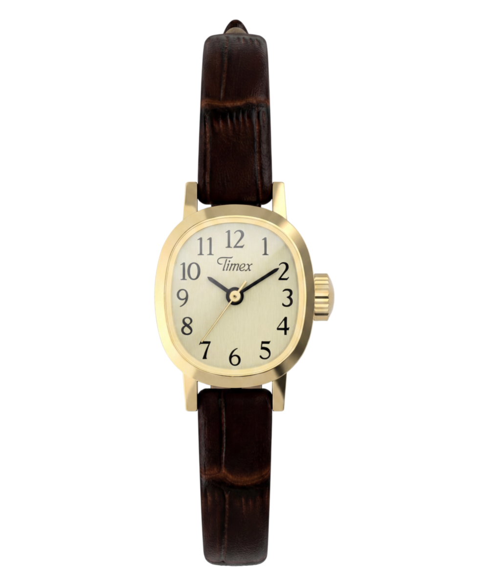 Timex Cavatina Mini 17mm Leather Strap Watch