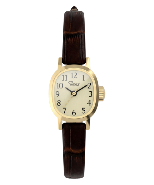Timex Cavatina Mini 17mm Leather Strap Watch