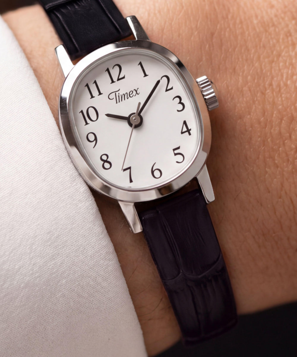 Timex Cavatina Mini 17mm Leather Strap Watch