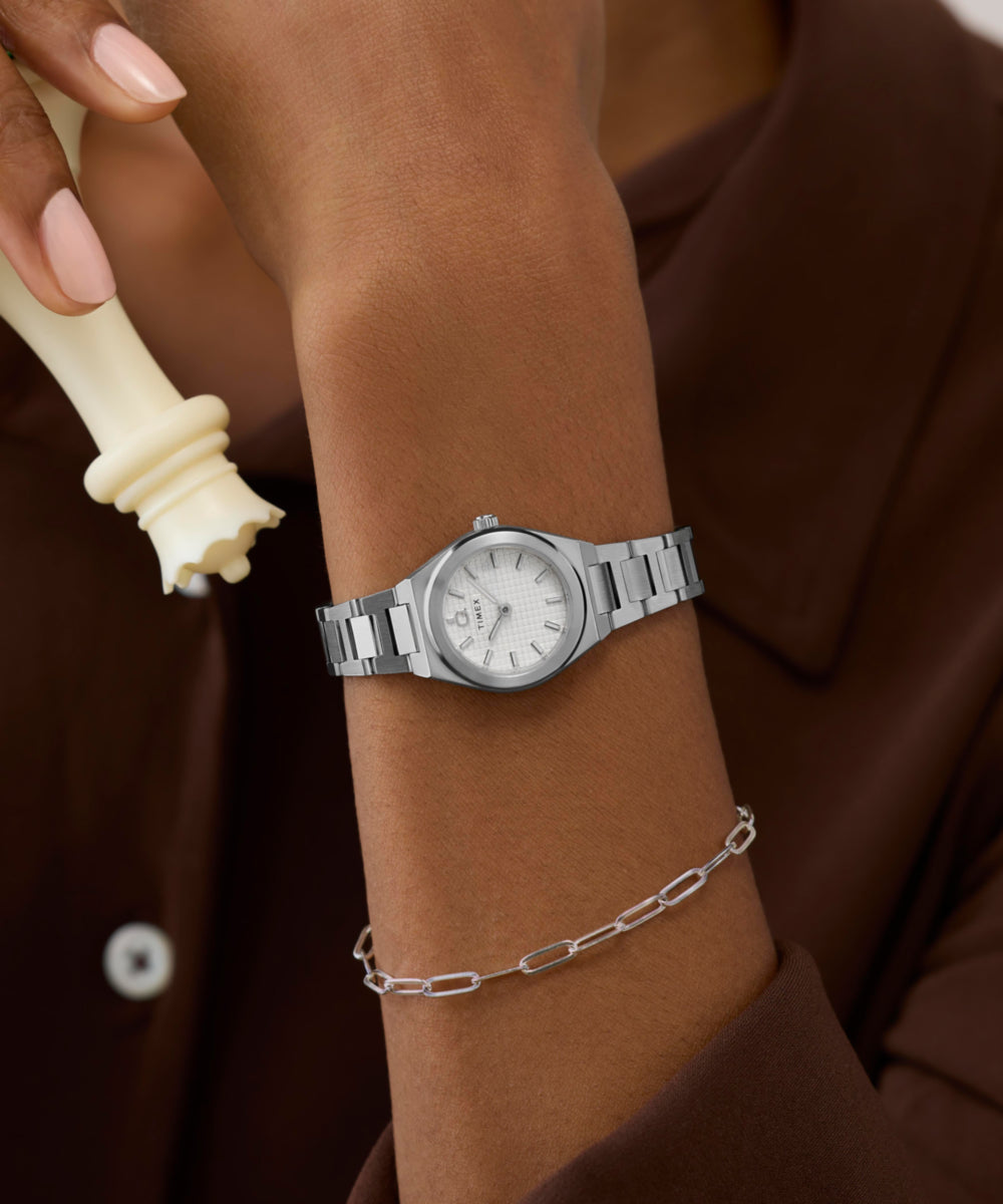 Timex Q Timex Continental Mini 24mm Stainless Steel Bracelet Watch