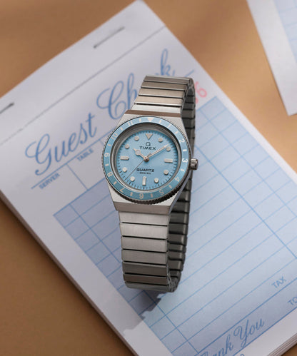 Timex Q Timex Mini 30mm Stainless Steel Expansion Band Watch