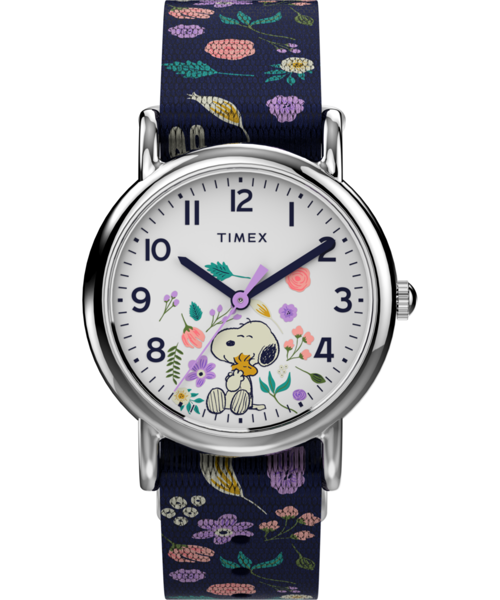 Timex Peanuts Floral x Timex Weekender 31mm Fabric Strap Watch