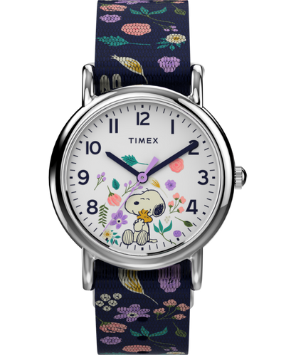 Timex Peanuts Floral x Timex Weekender 31mm Fabric Strap Watch