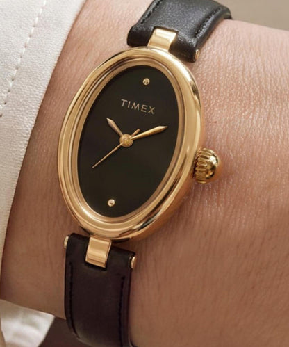 Timex Cavatina Luxe 22mm Leather Strap Watch