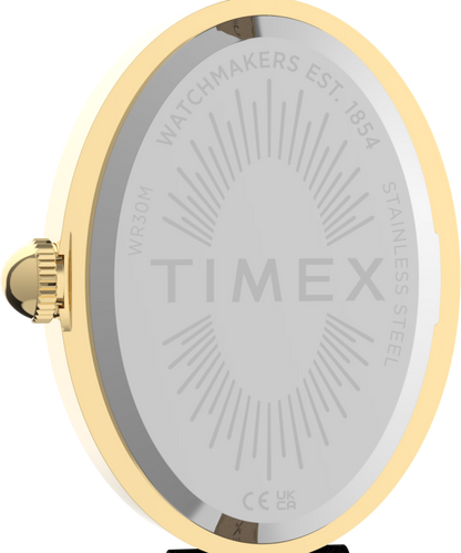 Timex Cavatina Luxe 22mm Leather Strap Watch