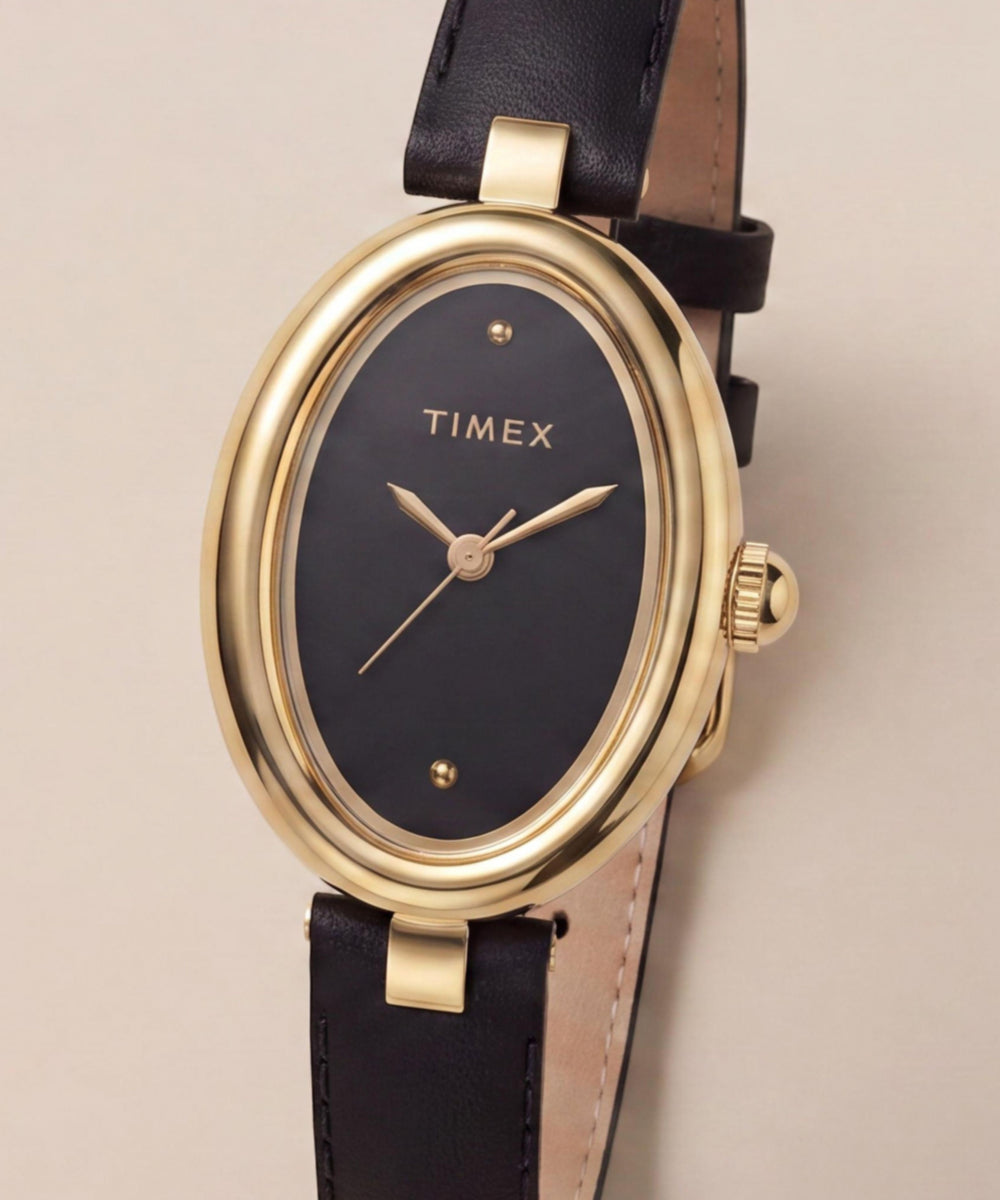 Timex Cavatina Luxe 22mm Leather Strap Watch