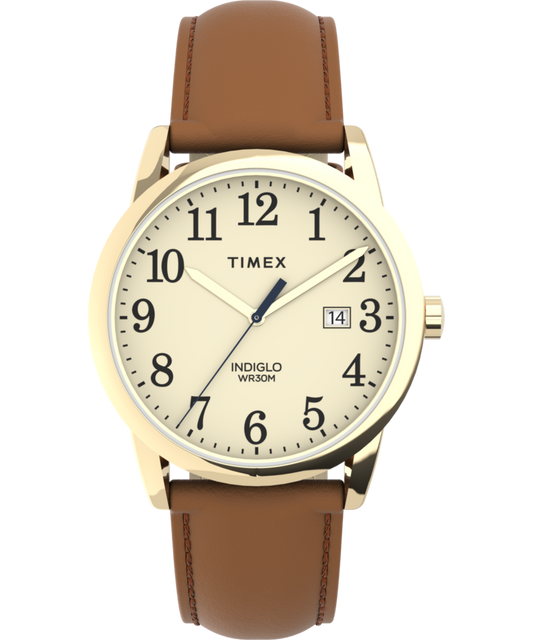 Timex Easy Reader Color Pop 38mm Leather Strap Watch