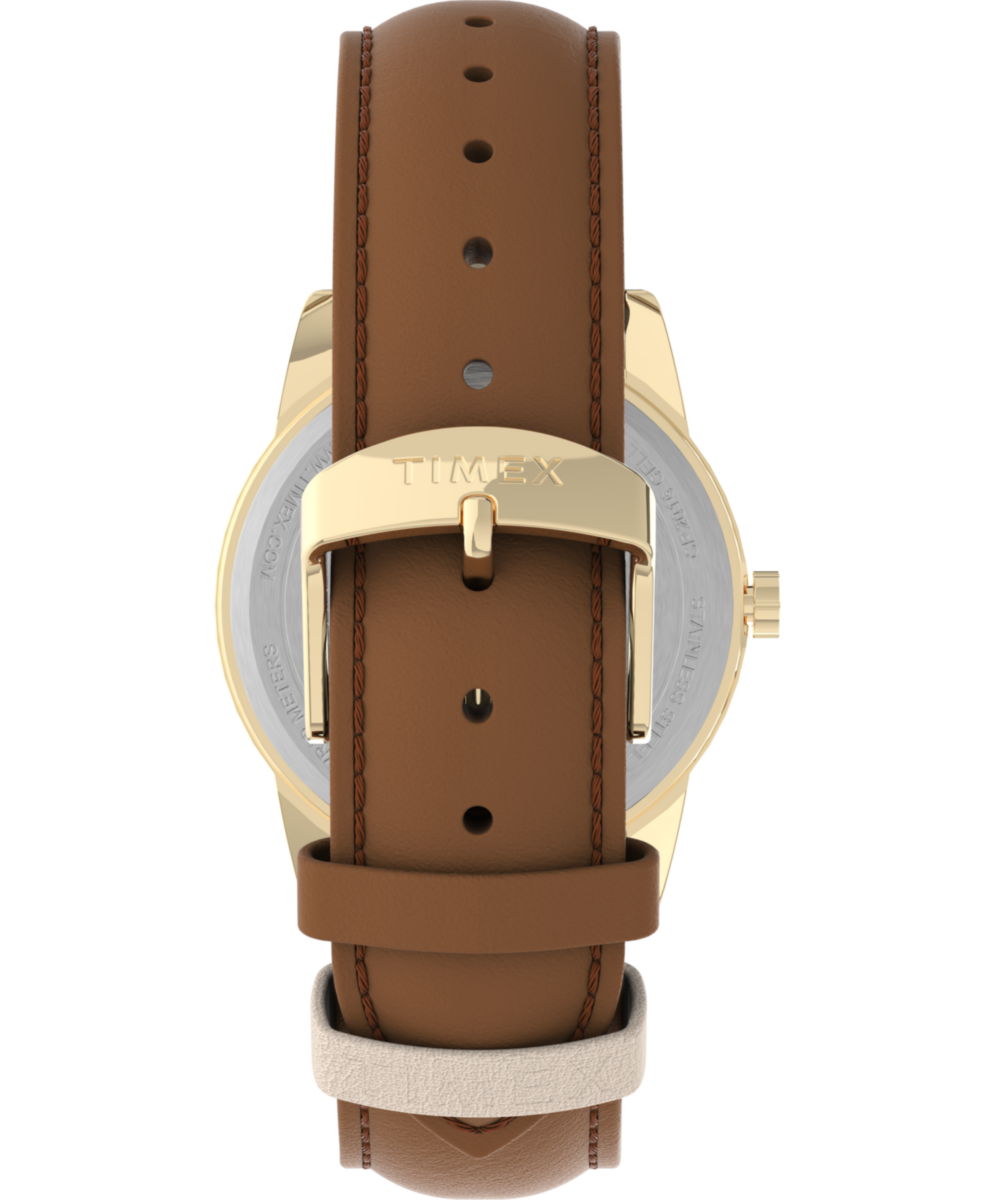 Timex Easy Reader Color Pop 38mm Leather Strap Watch