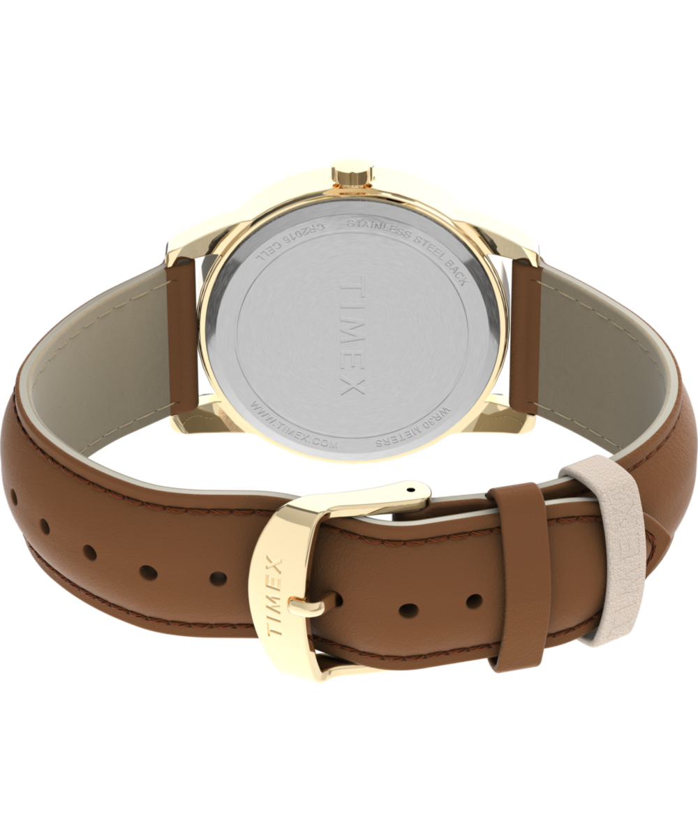 Timex Easy Reader Color Pop 38mm Leather Strap Watch