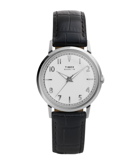 Timex Marlin Quartz 34mm Leather Strap Watch