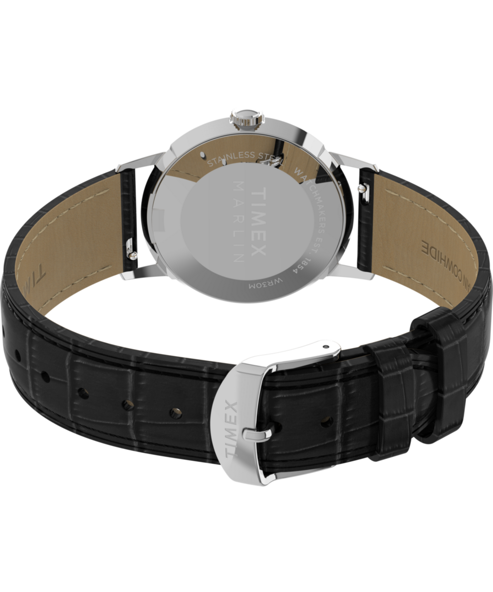 Timex Marlin Quartz 34mm Leather Strap Watch