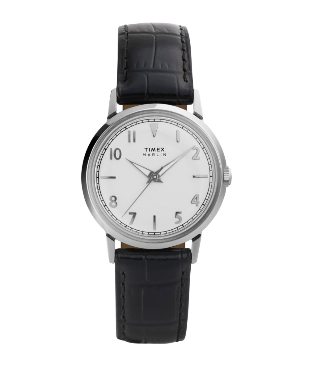 Timex Marlin Quartz 34mm Leather Strap Watch