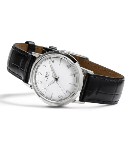 Timex Marlin Quartz 34mm Leather Strap Watch