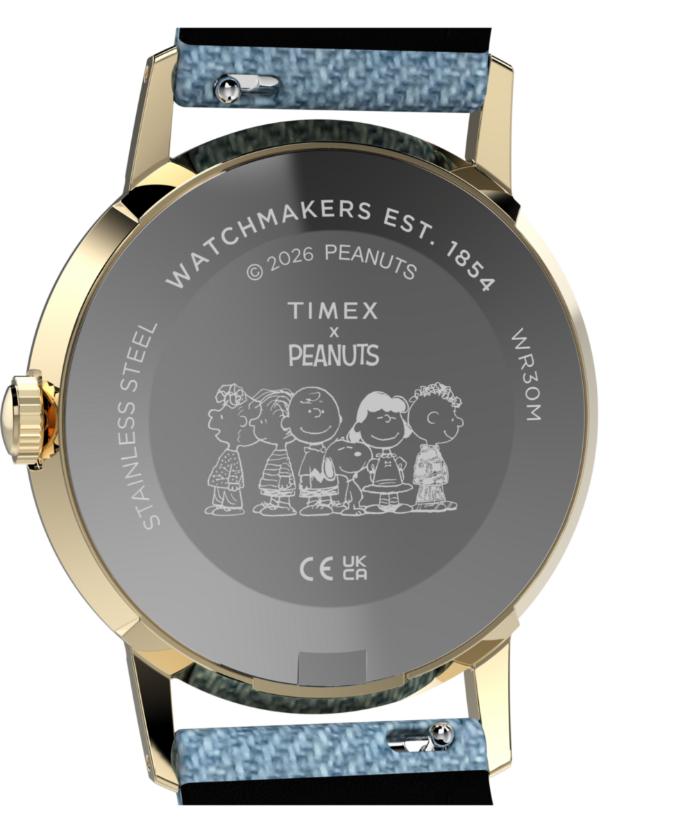 Timex Peanuts x Timex Marlin 1965 Reissue Inspired Snoopy Tennis 34mm Fabr