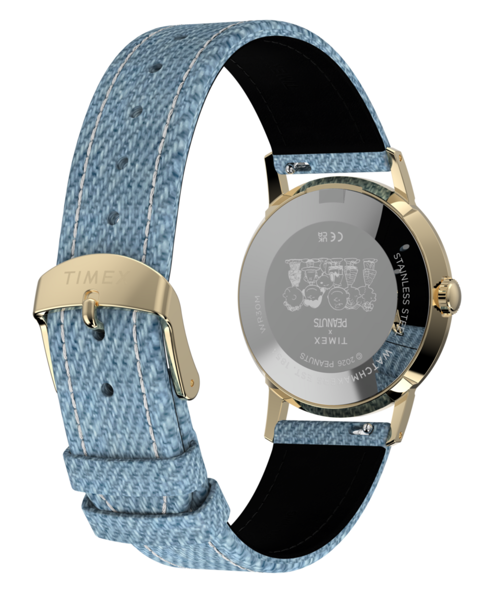 Timex Peanuts x Timex Marlin 1965 Reissue Inspired Snoopy Tennis 34mm Fabr