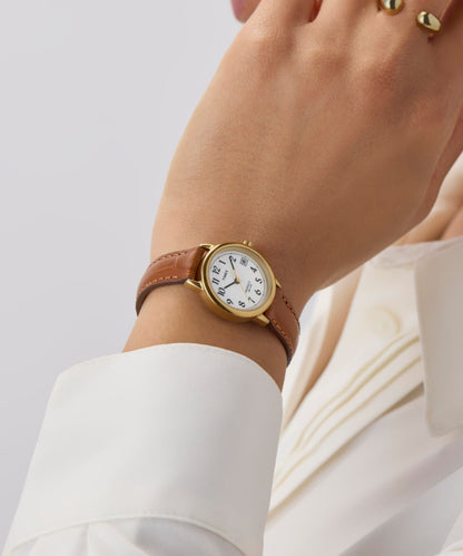 Timex Easy Reader 25mm Leather Strap Watch