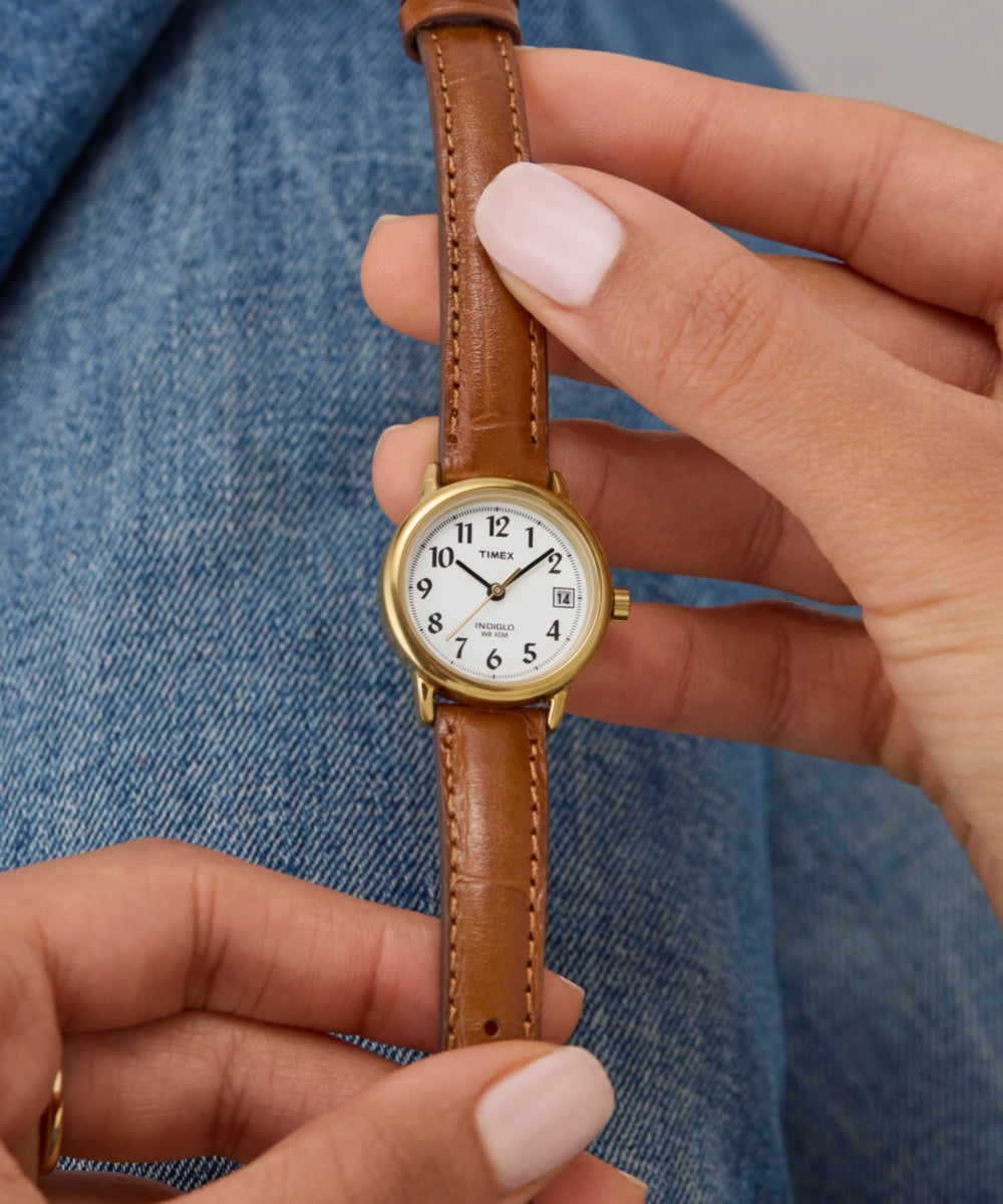 Timex Easy Reader 25mm Leather Strap Watch