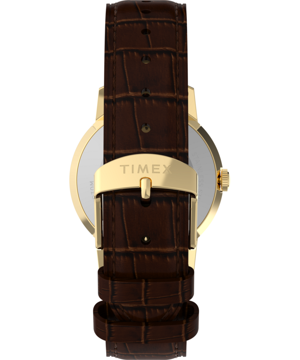 Timex Marlin Quartz 34mm Leather Strap Watch