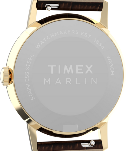 Timex Marlin Quartz 34mm Leather Strap Watch