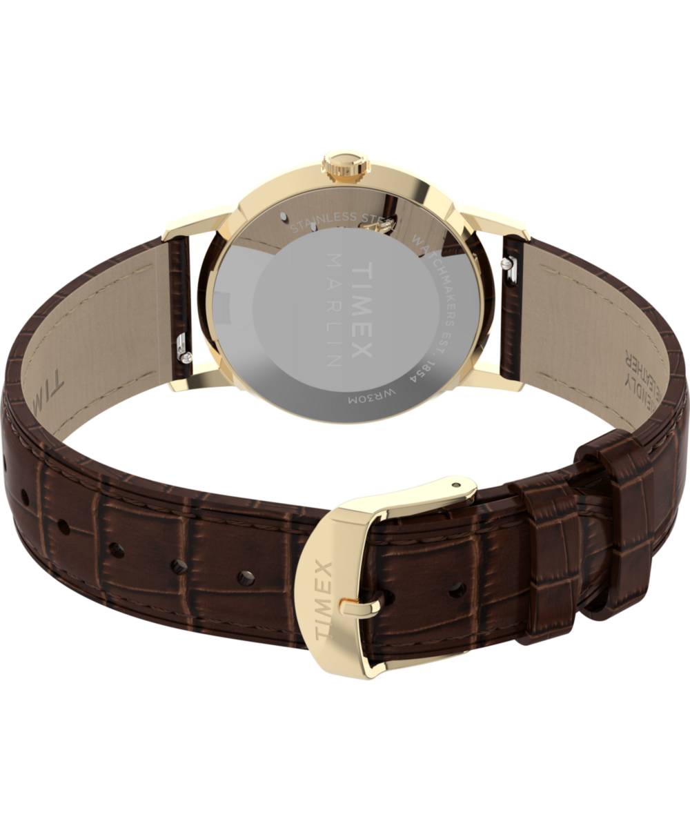 Timex Marlin Quartz 34mm Leather Strap Watch