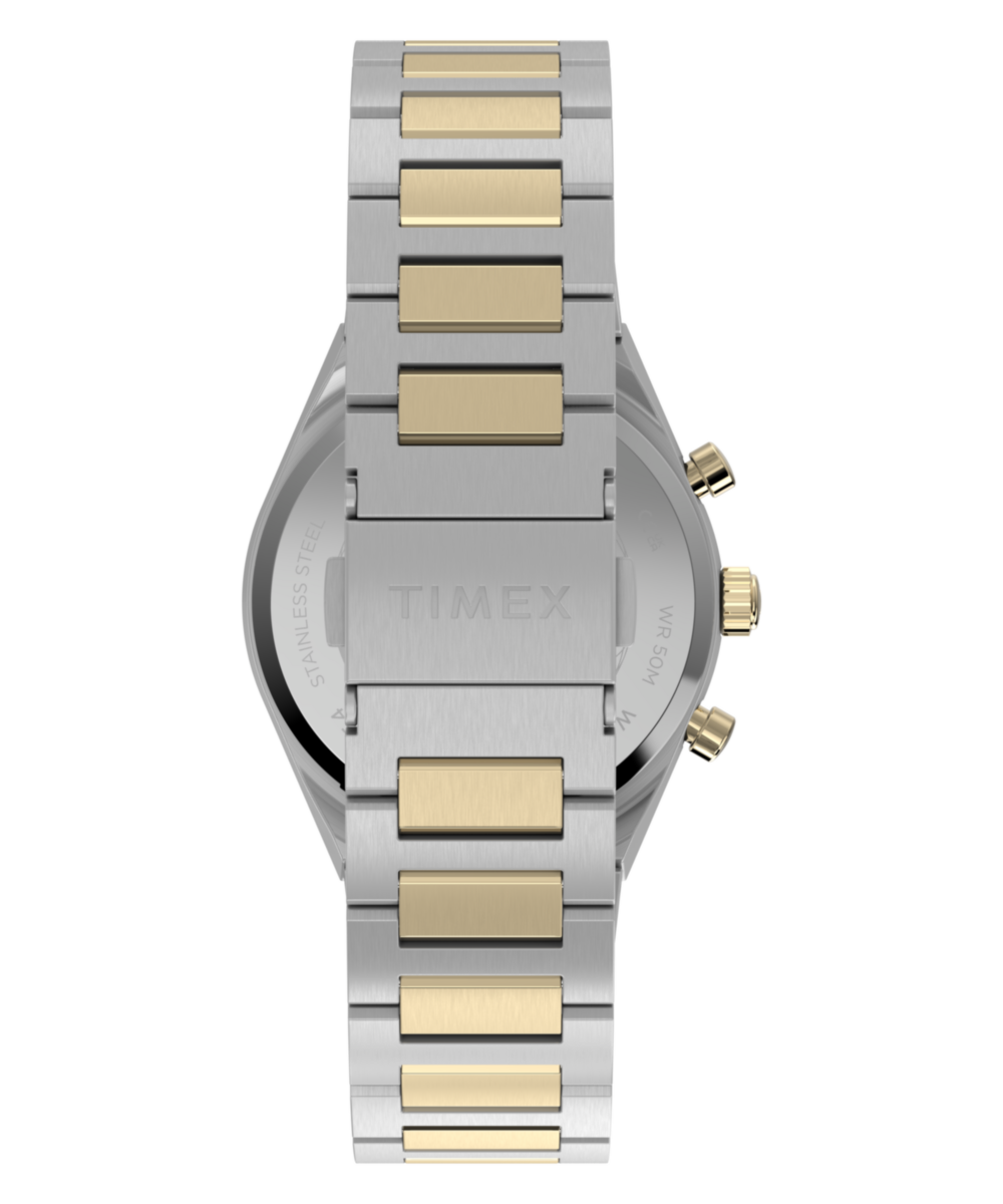 Timex Q Timex Continental Chronograph 36mm Stainless Steel Bracelet Watch