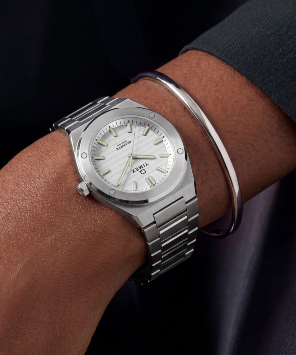 Timex Q Timex Marbella 34mm Stainless Steel Bracelet Watch