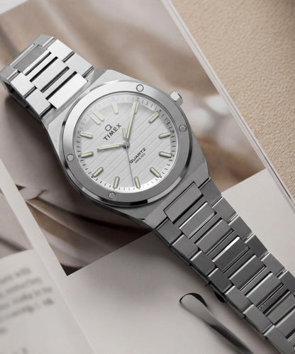 Timex Q Timex Marbella 34mm Stainless Steel Bracelet Watch